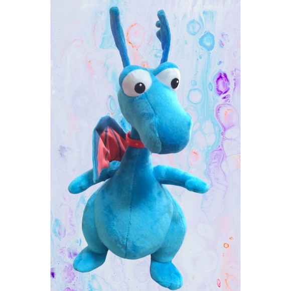 Disney Doc McStuffins Talking Stuffy 13" Plush Blue Dragon Just Play Tested EC - Picture 6 of 7